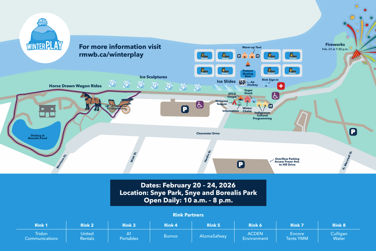 map of WinterPLAY event grounds